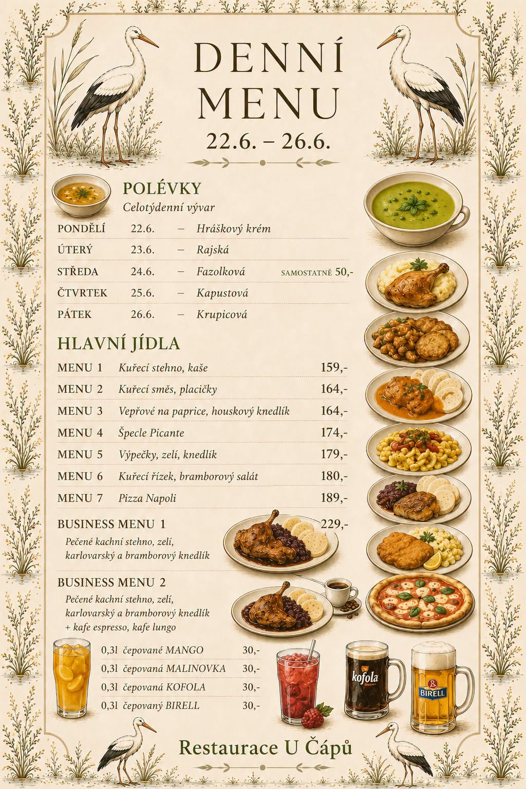 Týdenní menu